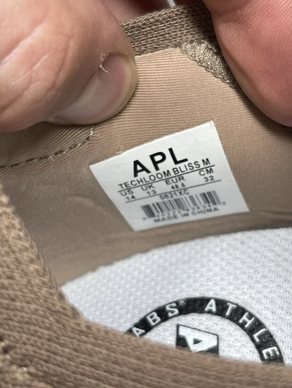 APL TechLoom Bliss Mens Size 14 Beige Slip On Walking Comfort Knit Lot Sneakers